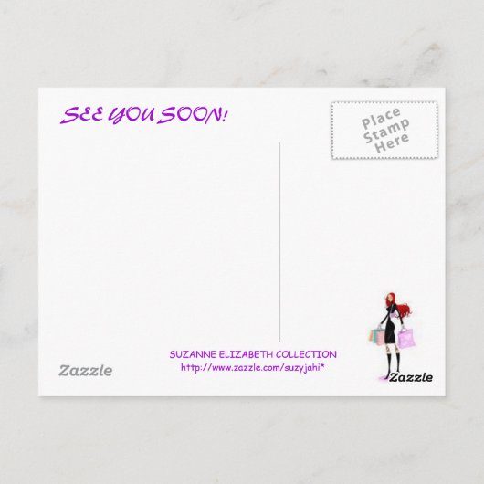 EINKAUFSQUEEN POSTKARTE (Rückseite)