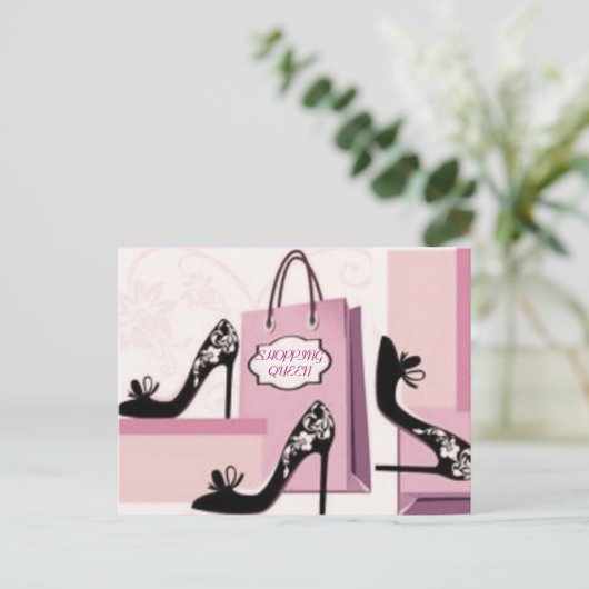 EINKAUFSQUEEN POSTKARTE (Stehend Vorderseite)