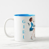 EINKAUFSQUEEN-SAMMLUNG 2-TONKAFFEE-TASSE ZWEIFARBIGE TASSE (Links)