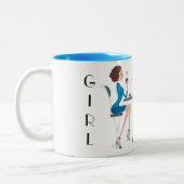 EINKAUFSQUEEN-SAMMLUNG 2-TONKAFFEE-TASSE ZWEIFARBIGE TASSE (Links)