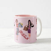 EINKAUFSQUEEN ZWEIFARBIGE TASSE (VorderseiteRechts)