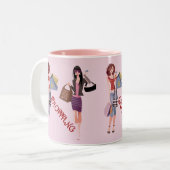 EINKAUFSQUEEN ZWEIFARBIGE TASSE (Vorderseite Links)