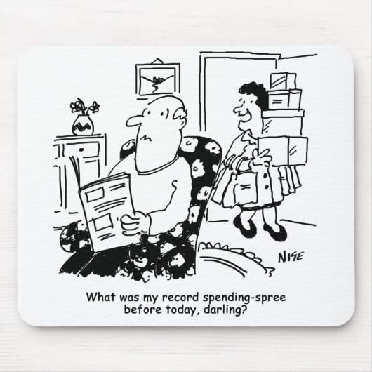 Einkaufsreise. Ausgaben. Überausgaben in den Gesch Mousepad (Vorne)