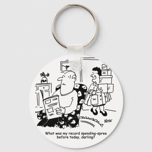 Einkaufsreise. Ausgaben. Überausgaben in den Gesch Schlüsselanhänger (Vorderseite)