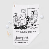 Einkaufsreise. Rekordüberausgaben Funny Golfhandtuch (Insitu)