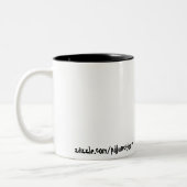 "Einkaufssankt-Beagle " Zweifarbige Tasse (Links)