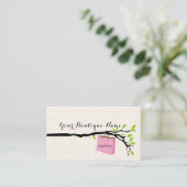 Einkaufstasche, Boutique     Design  Visitenk Visitenkarte (Stehend Vorderseite)