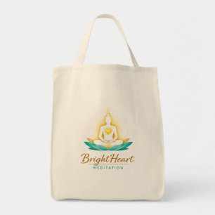 Einkaufstasche mit Brightheart-Meditationslogo