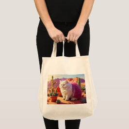 Einkaufstasche mit Katzenillustration