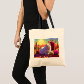 Einkaufstasche mit Katzenillustration (Vorderseite (Produkt))