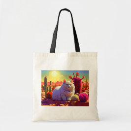 Einkaufstasche mit Katzenillustration