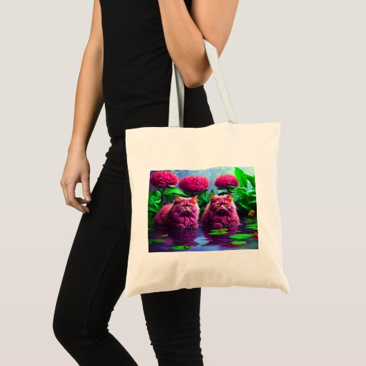 Einkaufstasche mit Katzenillustration (Vorderseite (Produkt))