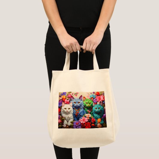 Einkaufstasche mit Katzenillustration (Vorderseite (Produkt))