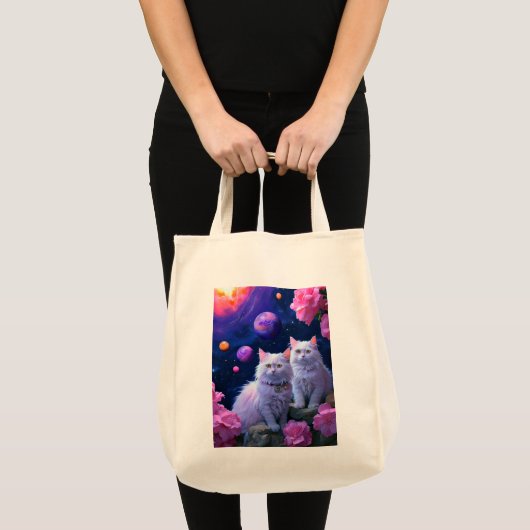 Einkaufstasche mit Katzenillustration (Vorderseite (Produkt))