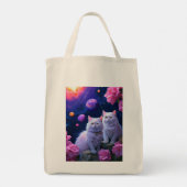 Einkaufstasche mit Katzenillustration (Rückseite)