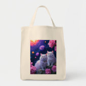 Einkaufstasche mit Katzenillustration (Vorne)