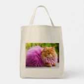 Einkaufstasche mit Katzenillustration (Rückseite)