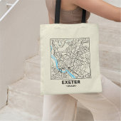 Einkaufstasche mit Stadtplan von Exeter, Devon