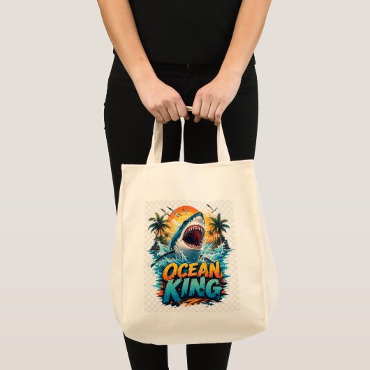 Einkaufstasche Ocean King – Wilder Hai & Ambia (Vorderseite (Produkt))