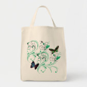 Einkaufstasche/Tasche mit Reben & Schmetterlingen Tragetasche (Vorne)