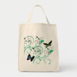 Einkaufstasche/Tasche mit Reben & Schmetterlingen Tragetasche