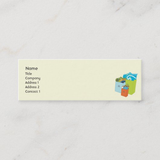 Einkaufstaschen - dünn mini visitenkarte (Vorderseite)