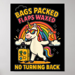 Einkaufstaschen gepacktes Einhorn lustiger unpasse Poster