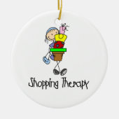 Einkaufstherapie Keramik Ornament (Vorne)