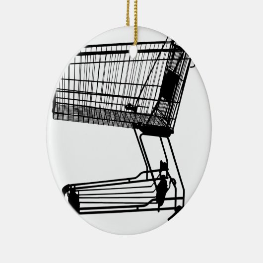 Einkaufswagen Keramik Ornament (Rechts)