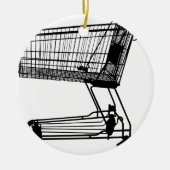 Einkaufswagen Keramik Ornament (Vorne)
