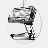 Einkaufswagen Keramik Ornament (Links)