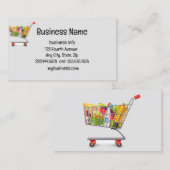 Einkaufswagen Personal Shopper Service Visitenkarte (Vorne/Hinten)