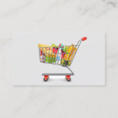 Einkaufswagen Personal Shopper Service Visitenkarte (Rückseite)
