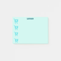 Einkaufswagen-Post-it-Notiz-Erinnerung