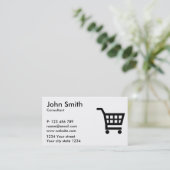 Einkaufswagen Visitenkarte (Stehend Vorderseite)