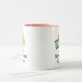 Einklebebuch-Küken-Tasse Zweifarbige Tasse (Mittel)