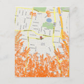 Einklemmkarte für Coral & Gray Blume Bee Begleitkarte (Rückseite)