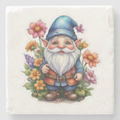 Einkommen und Blume 2 Steinuntersetzer (Vorderseite)
