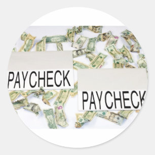 Einkommen zu Bezahlung Runder Aufkleber