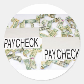 Einkommen zu Bezahlung Runder Aufkleber