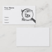 Einkommenssteuer-Spezialist Visitenkarte (Vorne/Hinten)