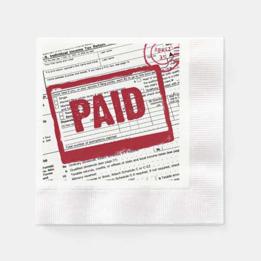 Einkommensteuer: JE Briefmarke Serviette (Vorderseite)