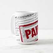 Einkommensteuerformulare Kaffeezubereitung Tasse (Vorderseite Links)