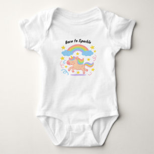 Einkreidbarer Wachsmalstift-Stil – Einhorn-Traum-F Baby Strampler