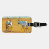 Einkreisender arabischer Oryx 2010 Gepäckanhänger (Vorderseite horizontal)