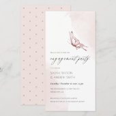 EINLADEN DER niedlichen BLUSWASSERFARBE-VERLOBUNG Dankeskarte (Vorne/Hinten)