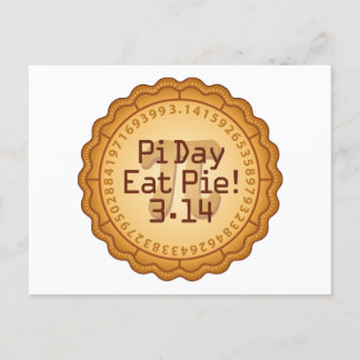 Einladen Ihrer Freunde, Pi Day Party Postkarte
