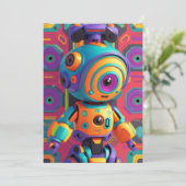 Einladen Party Card Kids Dinosaur Robot Unicorn Einladung (Stehend Vorderseite)