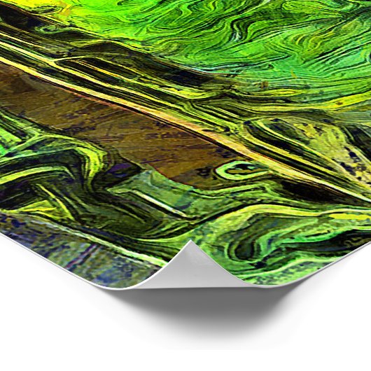 Einladend Hinterhof Archway Painterly Poster (Ecke)