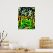 Einladend Hinterhof Archway Painterly Poster (Küche)